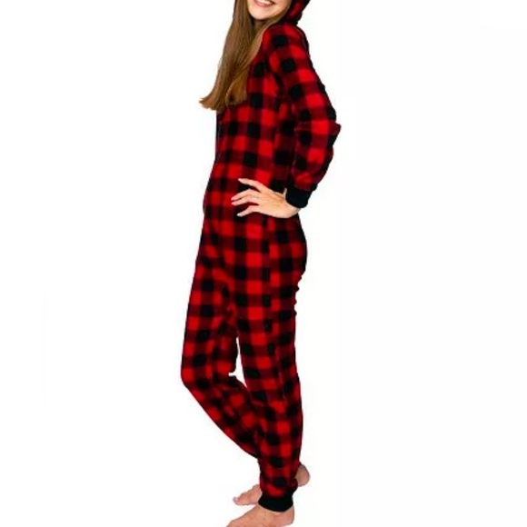 🦋FAMILY PAJAMAS Women’s Onesie style hoodie 
Microfreeleze comfortable SZ L - Picture 5 of 11